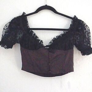 Serpenti Corset Style Crop Top